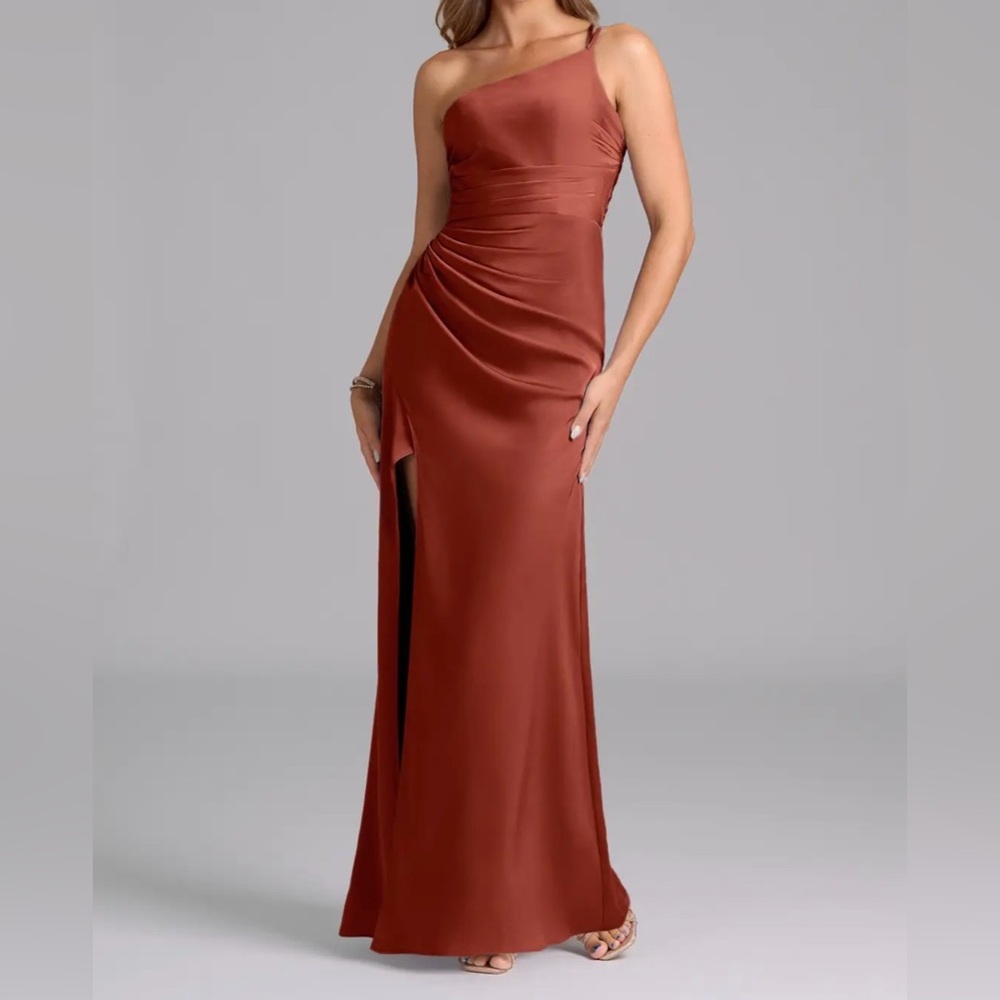 AZAZIE (Eren) Terracotta Evening Gown